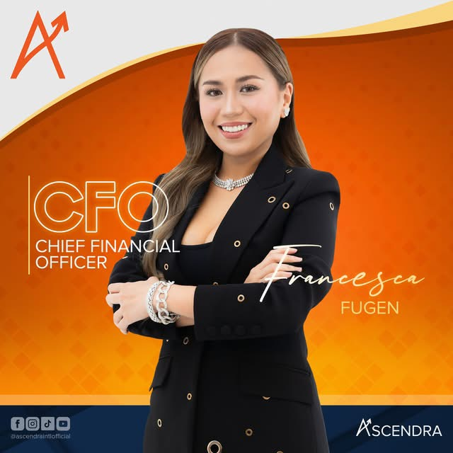 Francesca Fugen, Chief Financial Officer — Ascendra founder card.